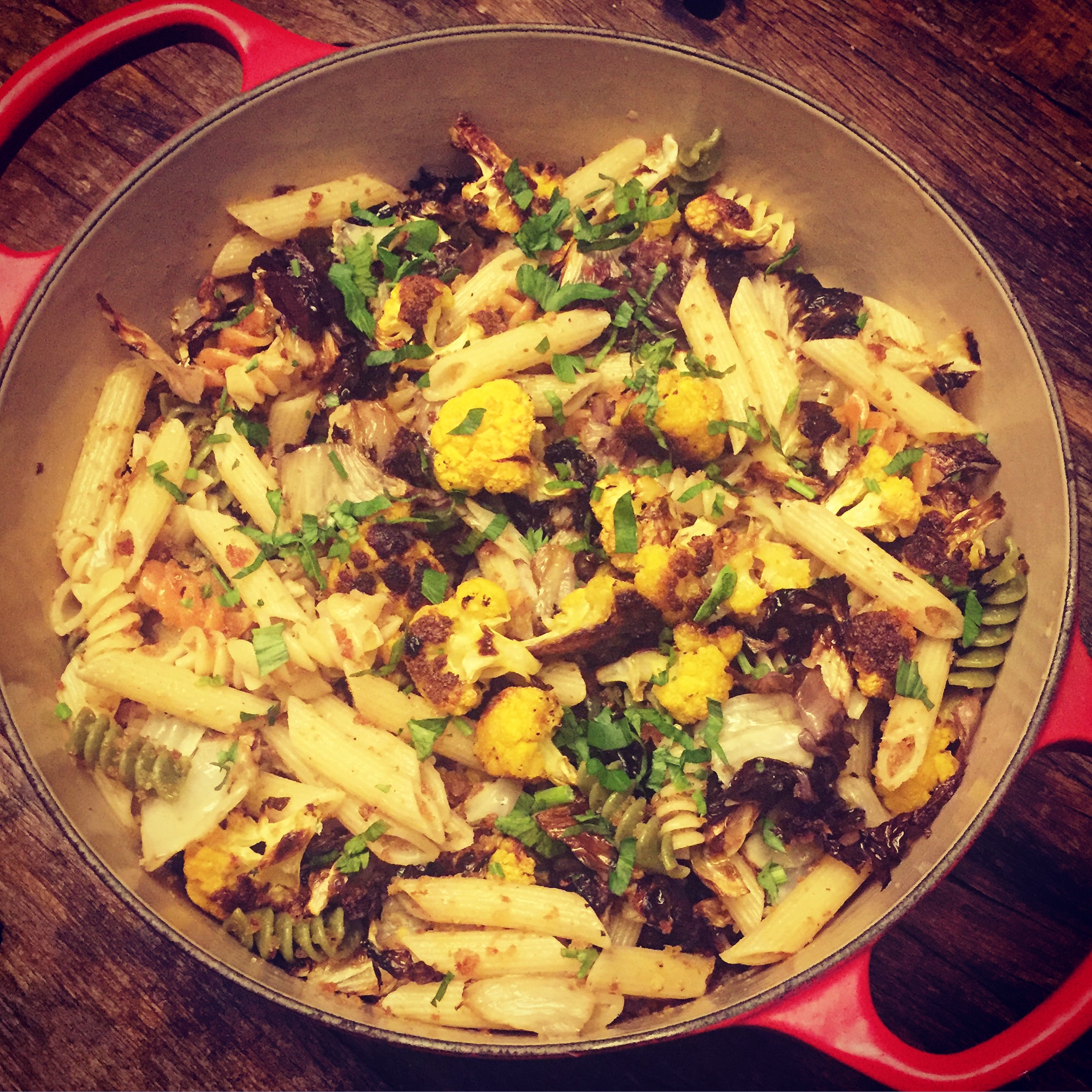 Makaron z zapiekaną kapustą